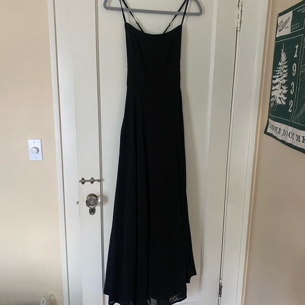 LULUS Black Spaghetti Strap Dress